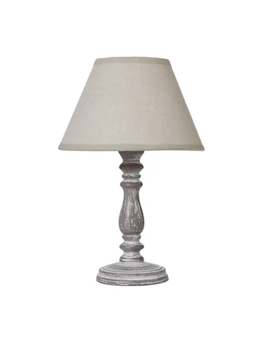 Hill Interiors Setia Column Table Tamp With Linen Shade 23884