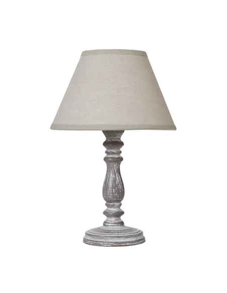 Hill Interiors Setia Column Table Tamp With Linen Shade 23884