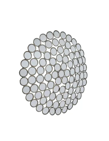 Hill Interiors Large Round Convex Antiqued Silver Multi Mirror 22134