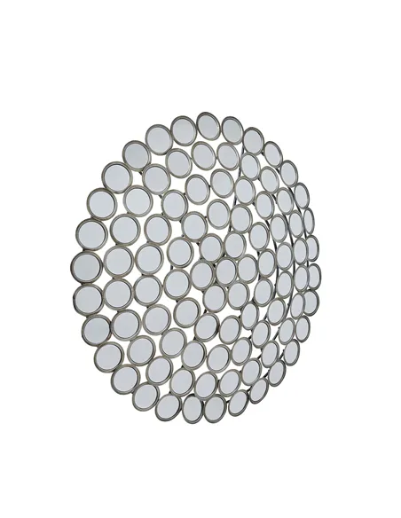 Hill Interiors Large Round Convex Antiqued Silver Multi Mirror 22134