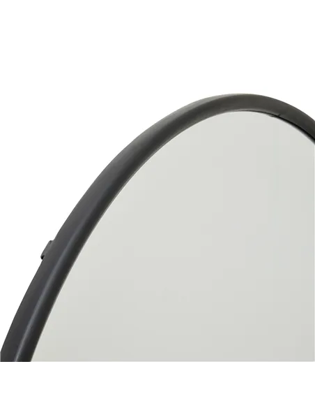 Hill Interiors Black Large Circular Metal Wall Mirror 22483