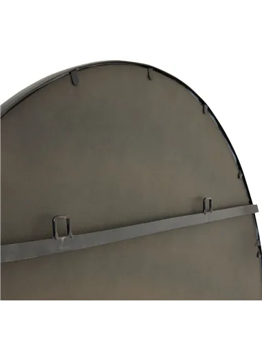 Hill Interiors Black Large Circular Metal Wall Mirror 22483