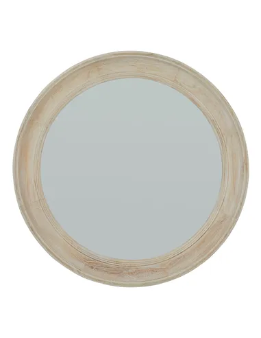 Hill Interiors Washed Wood Round Framed Mirror 23333