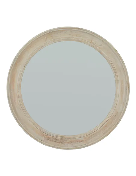 Hill Interiors Washed Wood Round Framed Mirror 23333