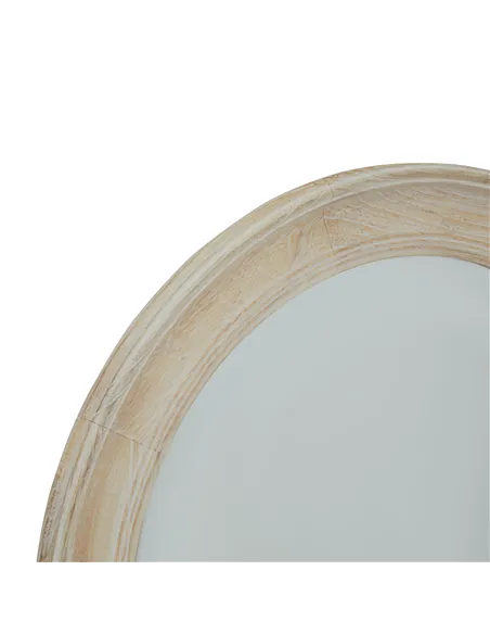 Hill Interiors Washed Wood Round Framed Mirror 23333