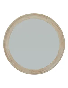 Hill Interiors Washed Wood Round Framed Large Mirror 23335
