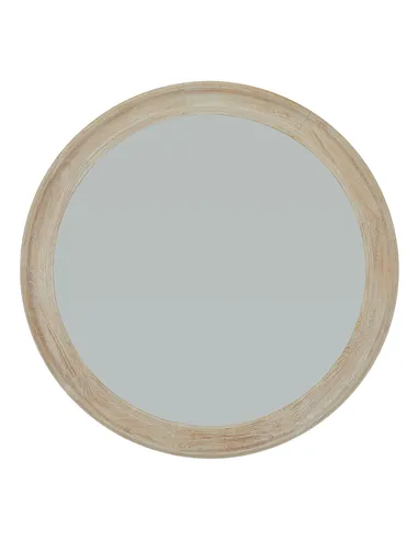 Hill Interiors Washed Wood Round Framed Large Mirror 23335
