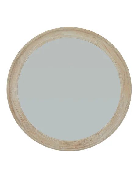 Hill Interiors Washed Wood Round Framed Large Mirror 23335