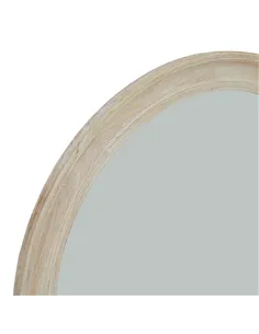Hill Interiors Washed Wood Round Framed Large Mirror 23335 2