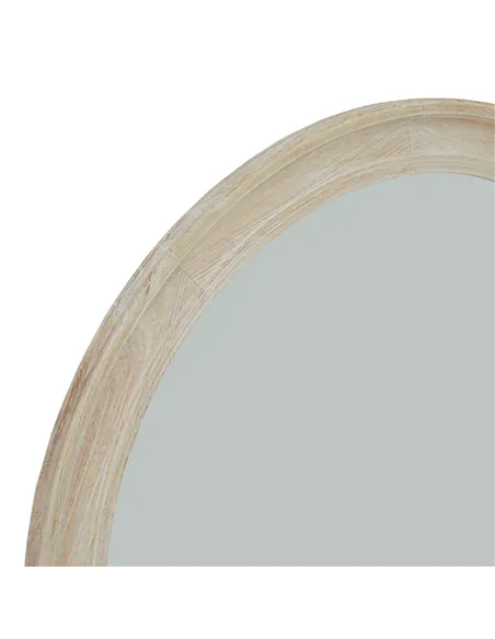 Hill Interiors Washed Wood Round Framed Large Mirror 23335