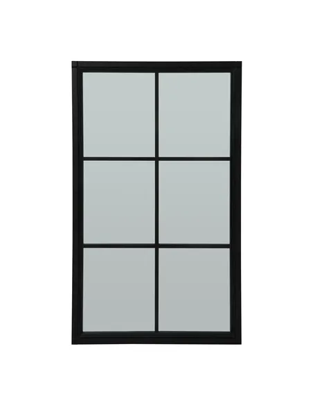 Hill Interiors Black Wood Large Window Mirror 23336