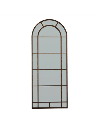 Hill Interiors Rust Effect Large Arched Window Mirror 23339