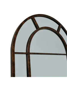 Hill Interiors Rust Effect Large Arched Window Mirror 23339 2