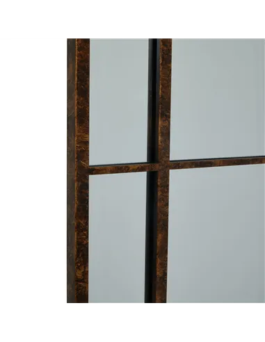 Hill Interiors Rust Effect Large Arched Window Mirror 23339