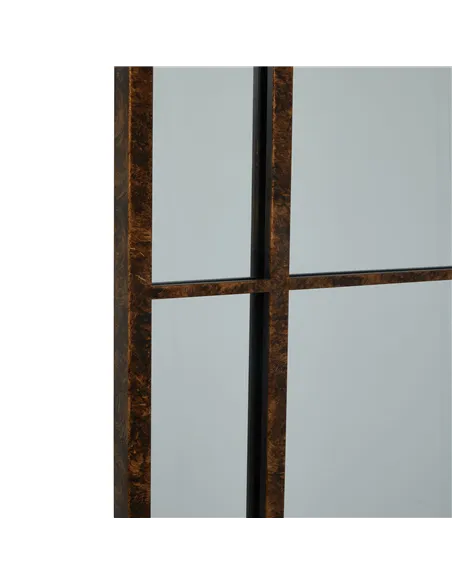 Hill Interiors Rust Effect Large Arched Window Mirror 23339