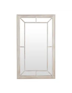 Hill Interiors Washed Wood Framed Window Mirror 23807