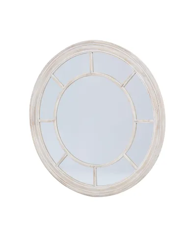 Hill Interiors Washed Wood Framed Round Mirror 23808