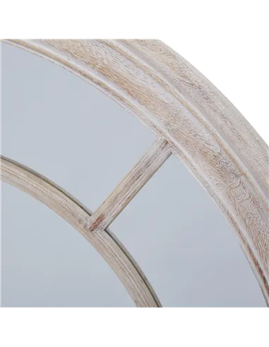 Hill Interiors Washed Wood Framed Round Mirror 23808