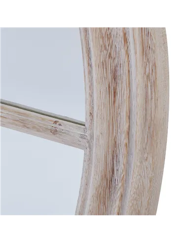 Hill Interiors Washed Wood Framed Round Mirror 23808