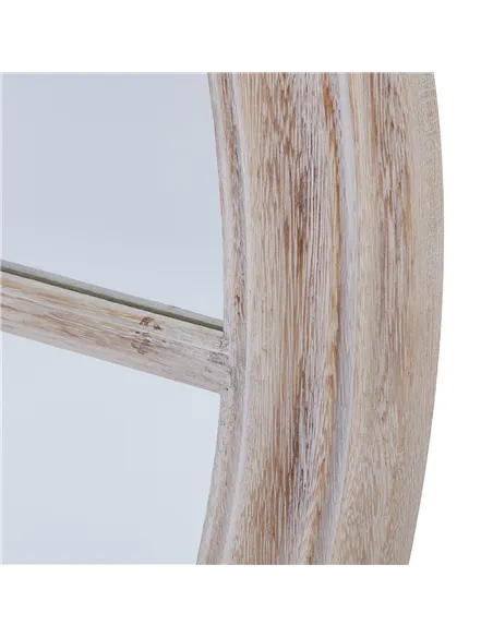 Hill Interiors Washed Wood Framed Round Mirror 23808