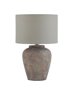 Hill Interiors Siena Brown Table Lamp With Linen Shade 23321