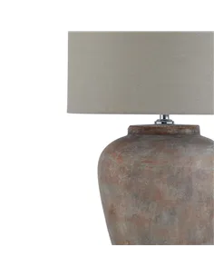 Hill Interiors Siena Brown Table Lamp With Linen Shade 23321 2