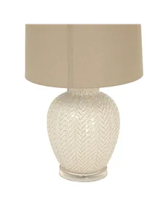 Hill Interiors Twill Weave Ceramic Table Lamp With Linen Shade 24006 2