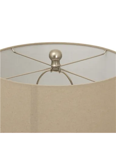 Hill Interiors Twill Weave Ceramic Table Lamp With Linen Shade 24006