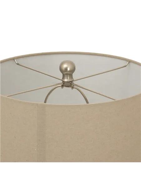 Hill Interiors Twill Weave Ceramic Table Lamp With Linen Shade 24006