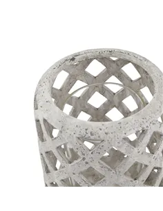 Hill Interiors Grey Stone Effect Hurricane Lantern 23660 2