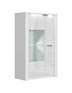 Ice White High Gloss Wide Display Unit, 2911