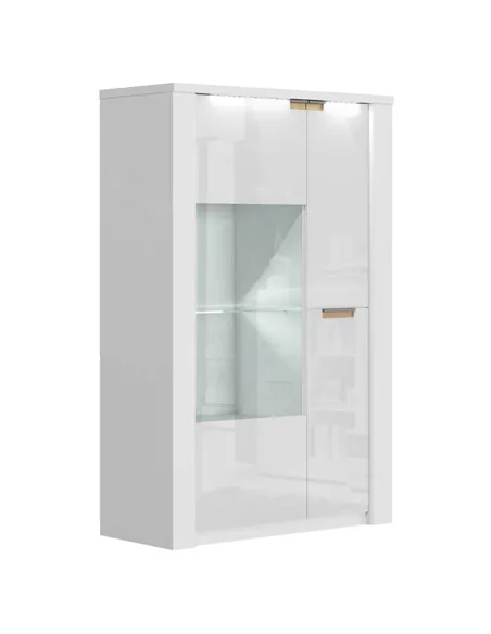 Ice White High Gloss Wide Display Unit, 2911