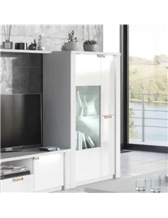 Ice White High Gloss Wide Display Unit, 2911 2