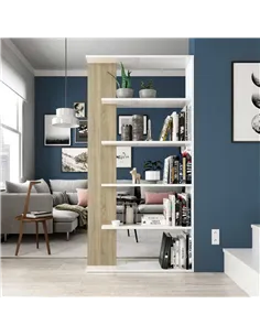 Adila White and Oak Effect Bookcase, 2934 2