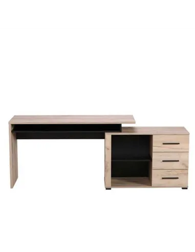 Amag Oak And Black Corner Desk, 3033