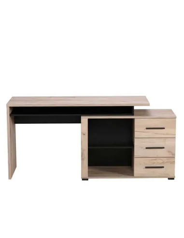 Amag Oak And Black Corner Desk, 3033