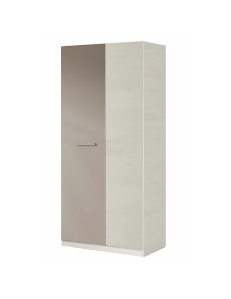 Almiron White & Grey Ash 2 Door Wardrobe, 3221
