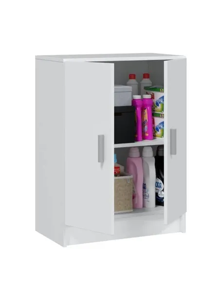 Alonso 2 Door White Universal Storage Cupboard, 3251