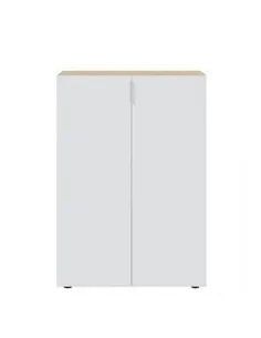 Alvaro White And Oak Effect 30 Pairs Shoe Cupboard Cabinet, 3229