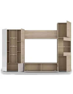 Amora White and Oak Wall Entertainment Unit 016642F, 2916