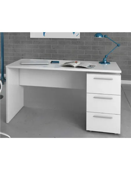Amur Artic White Computer Office Desk Table, 2614