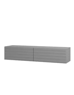 Amarentis Graphite Grey Wall Mounted Floating Wide Large TV Unit, 3428