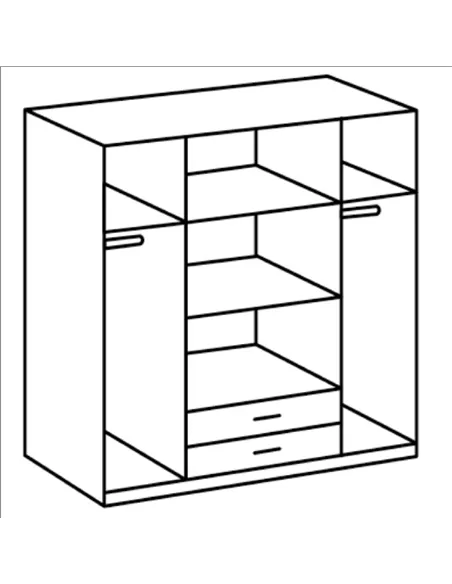 Anzo 4 Door 2 Drawer Wardrobe, 2968