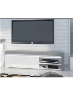 Athens Grey And White Gloss TV Unit, 3171