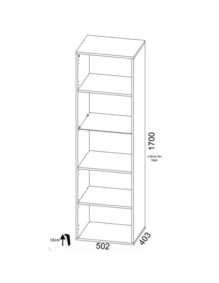 Atlantis Matte Black Tall Display Cabinet, 3183