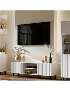 Atlantis Matte White Large TV Cabinet, 3198