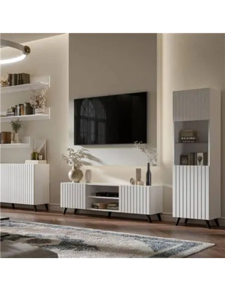 Atlantis Matte White Large TV Cabinet, 3198