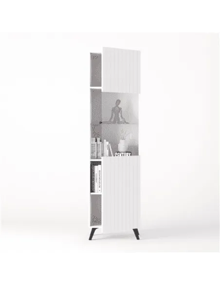Atlantis Matte White Tall Display Cabinet, 3199