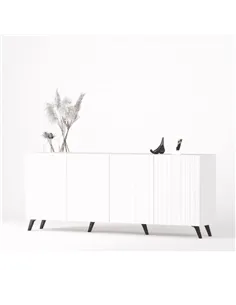 Atlantis Matte White Wide 4 Door Sideboard, 3197 2