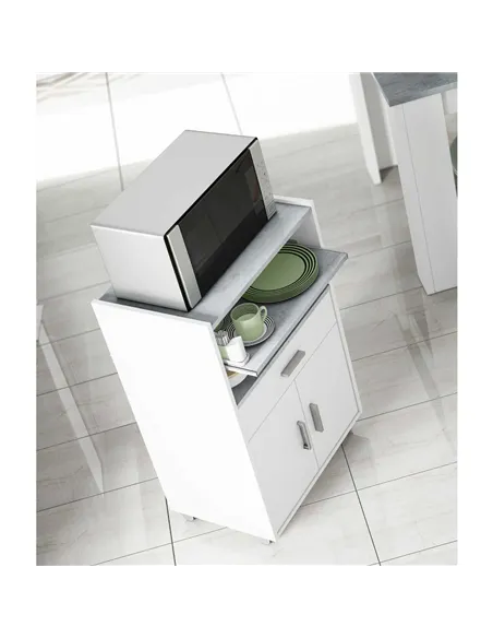 Ayden White and Grey Kitchen Trolley, 2918